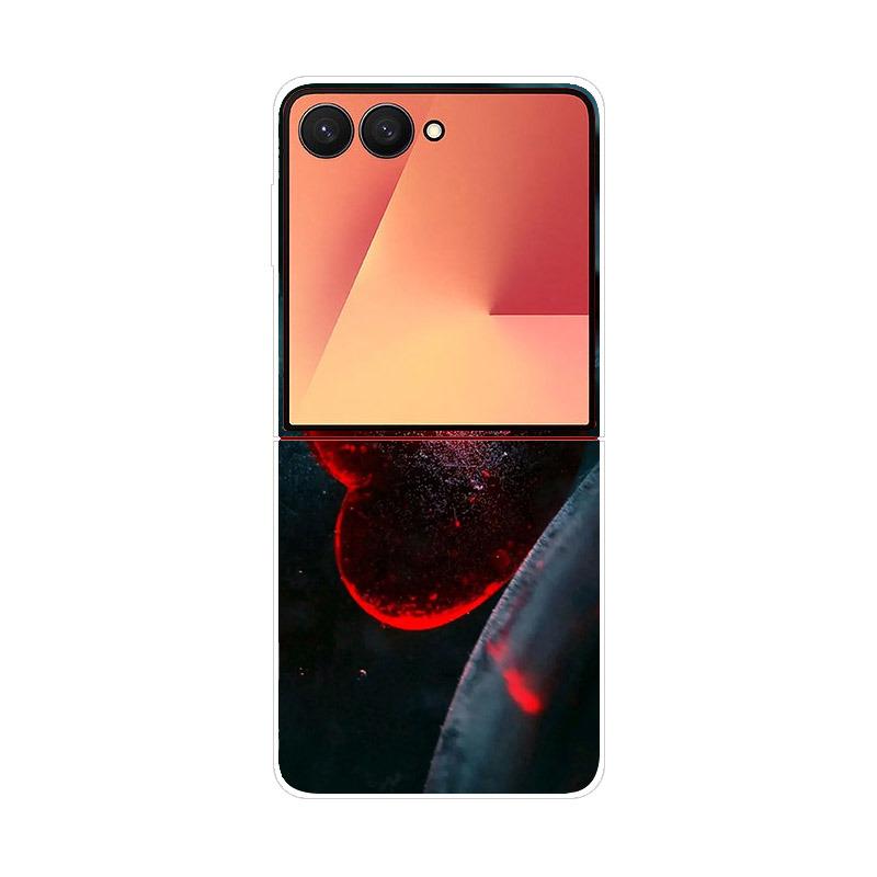 Luxury Transparent Phone Case For Samsung Galaxy Z Flip 7 Cases Hard PC Folding Cover For Galaxy Z Flip7 Shockproof Capa Fundas