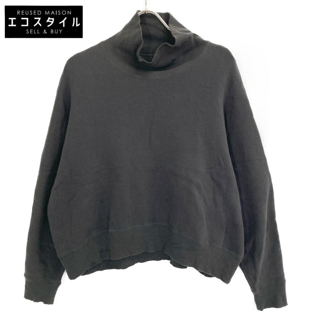Babaghuri J0544UB661 24AW Charcoal Cotton Rib Neck Fleece Sweatshirt Tops M charcoalUsed