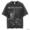 2026 Resident Evil Village T-shirt Oversize 100% Cotone Lavata Vintage per Uomo Donna Moda Tee Hip Hop Streetwear Top