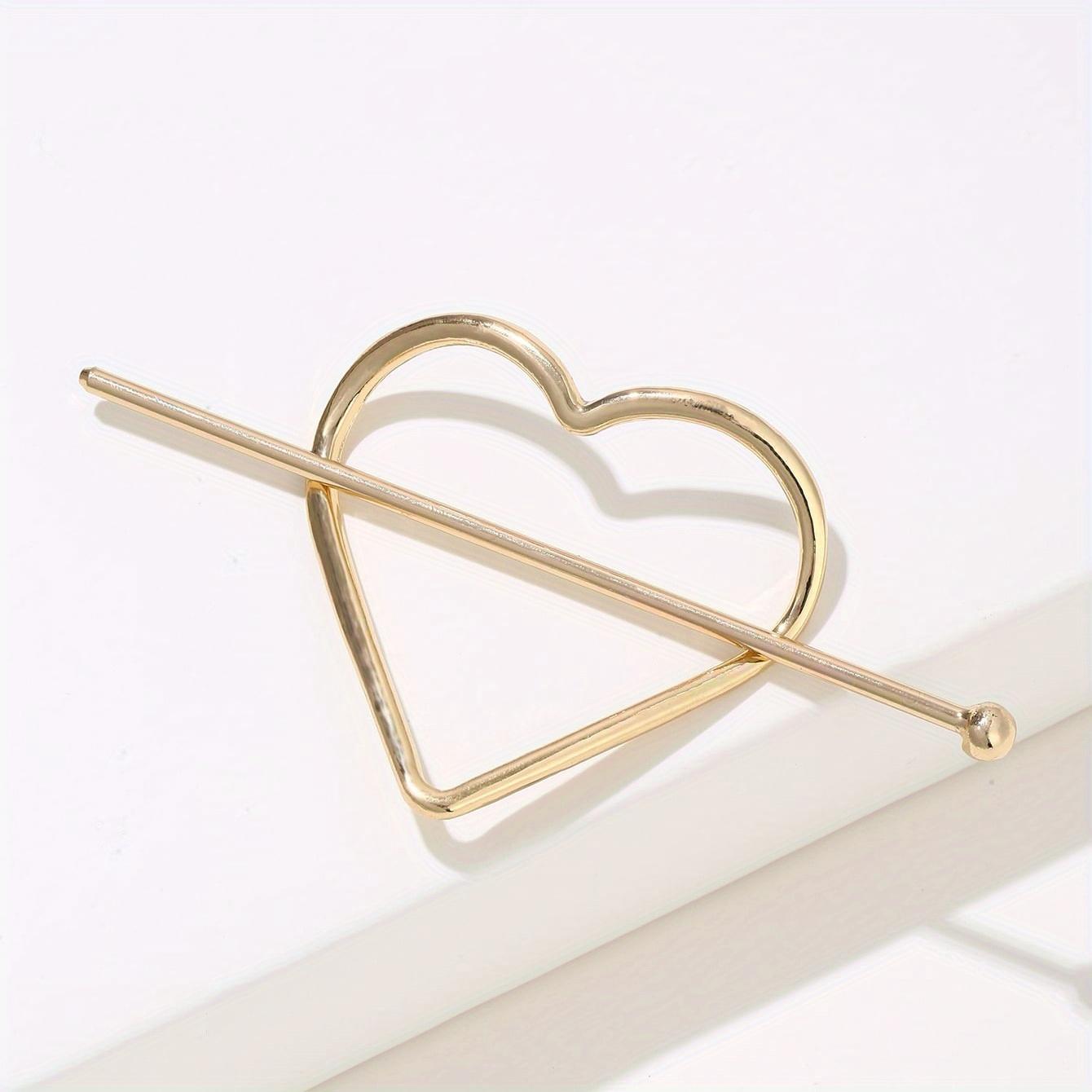 

1PC Simple Love Line Combination Hairpin Gold European and American Headgear Temperament Arrow Hairpin золотий