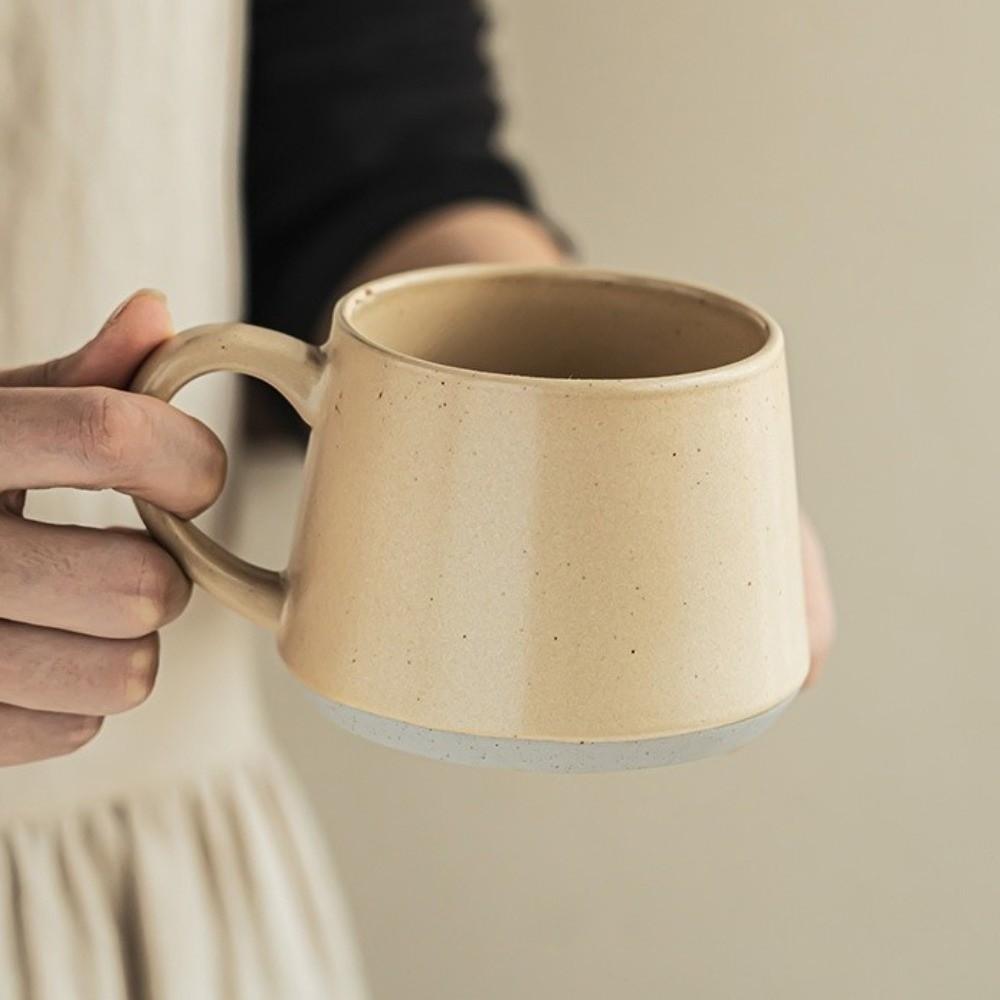 Minimalist Ceramic Coffee Mug Non-slip Bottom Pottery Drinkware Portable Retro Tea Cup  Kitchen