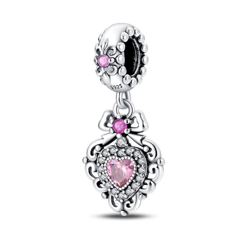 Genuine Copper Classical Lotus Butterfly Angel Cross Dragonfly Pink Purple Charm Bead Charms Bead Charms Compatible With Pandora Authentic Bracelets D