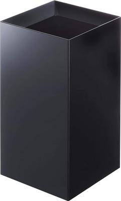 Jitsugyo Trash Can Black W18XD18XH33cm Tower Trash Can Slim Bag Not Visible 4493 Approx.