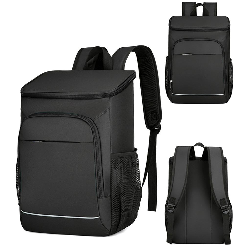 Oxford Insulated Cooler Backpack Save Space Waterproof Thermal Cooler Backpack Lightweight Reflective Strip for Outdoor Camping