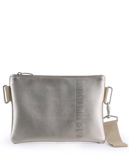 Bubilian Strap Leather Clutch_Silver