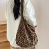 Borsa da Tela alla Moda Borsa a Mano da Donna Borsa Tote Grande Capacità Borsa Sottobraccio Vintage Fantasia Leopardo Borsa a Spalla per la Spesa