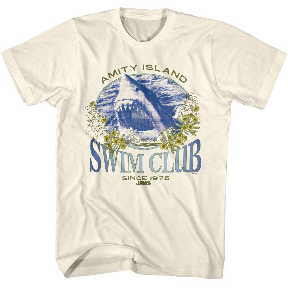 Jaws 70 Movie Amity Island Swim Club Since 1975 Men T Shirt S
