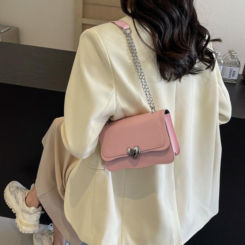 Trendige Street Style Pu-Leder Schultertasche Für Damen Schick Frühling 2024 Quadratisch Crossbody