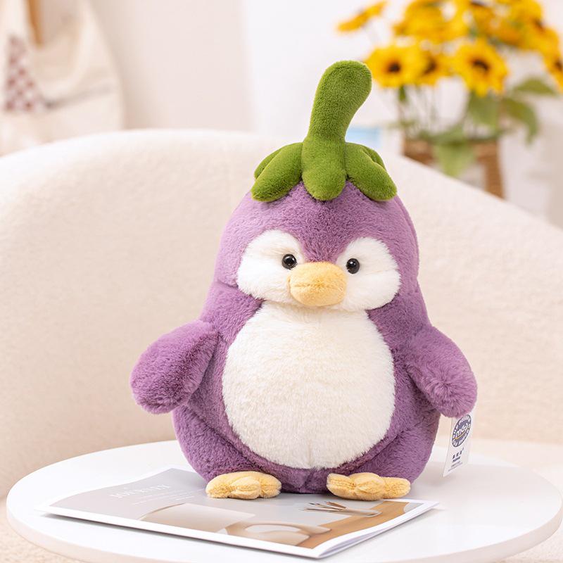 Penguin Baby Plush Toy: Transformable Eggplant Penguin Doll - Perfect Gift for Girls