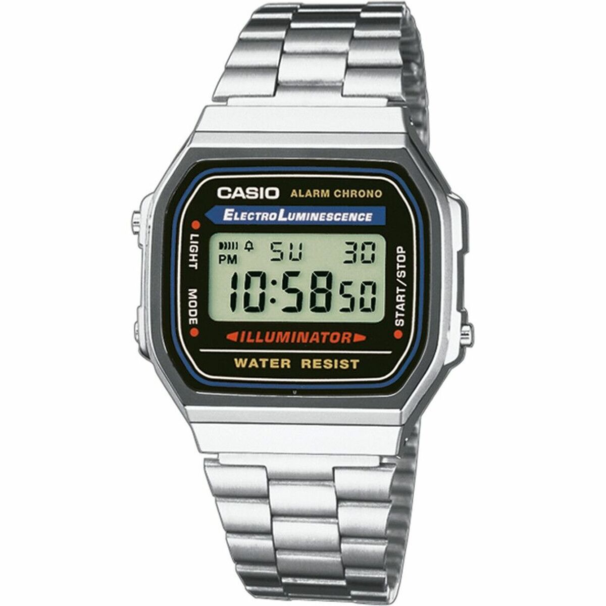 

Часы Casio унисекс A168WA-1YES Черный Серебристый TU прозрачный