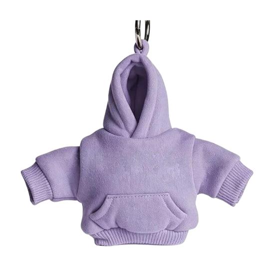 

Mini Hoodie Stress Ball Keychain Soft Elastic Decompression Squeeze Toy Lightweight Hoodie Key Holder фиолетовый