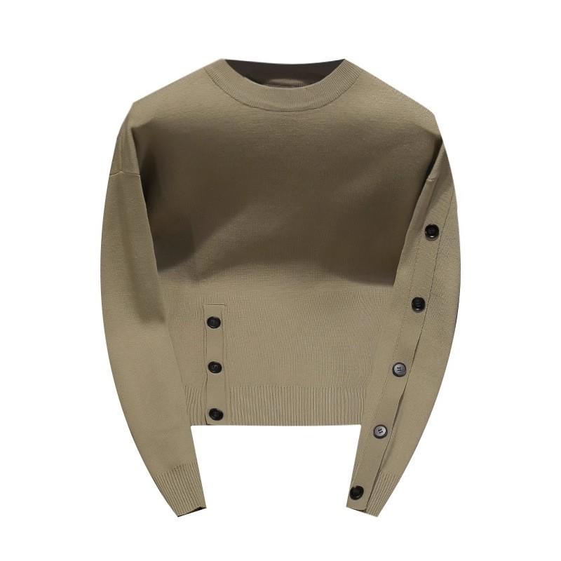 Womens Round Neck Long Sleeve Knit Sweater Casual Loose Fit Pullover Top Fall Winter