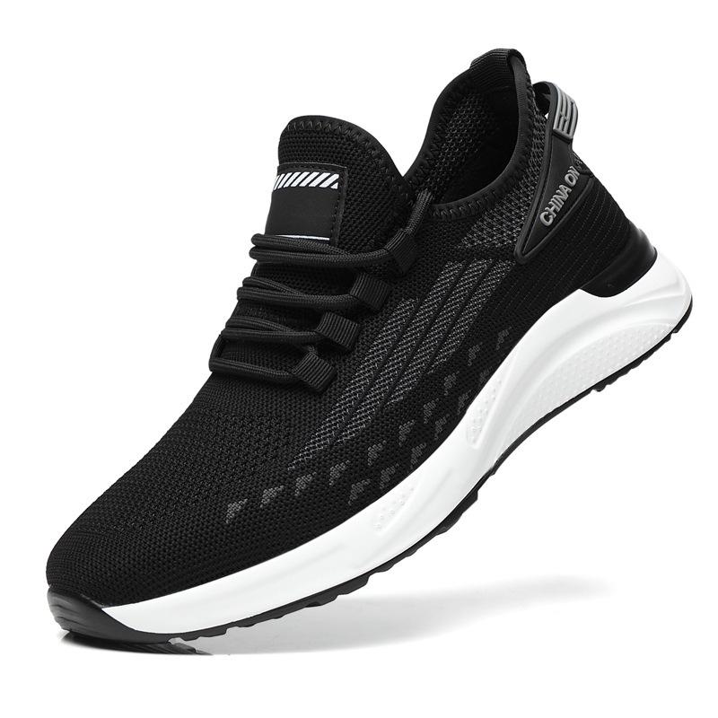 Spring Men's Shoes New Korean Version Breathable Soft-soled Casual Board Shoes Sports Shoes Youth Trend Fly-woven Shoes
