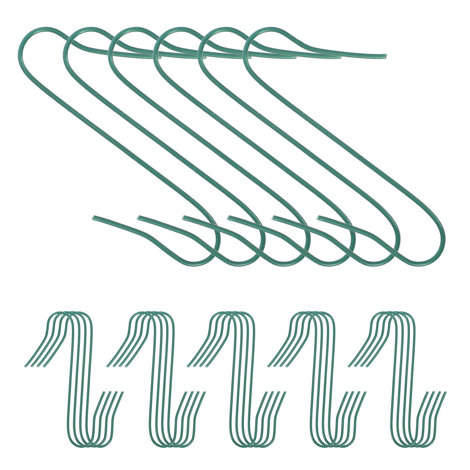 

100pcs Christmas Iron Ornament Hangers Hanging Tree Decoration Hooks For Christmas Party Display зелений