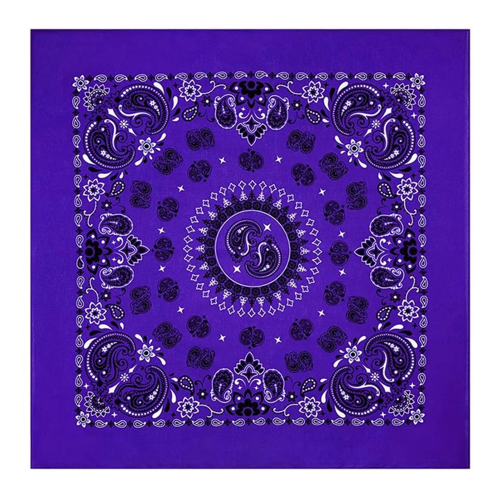 Trifong Paisley Bandana Purple Cotton 55cm x 55cm