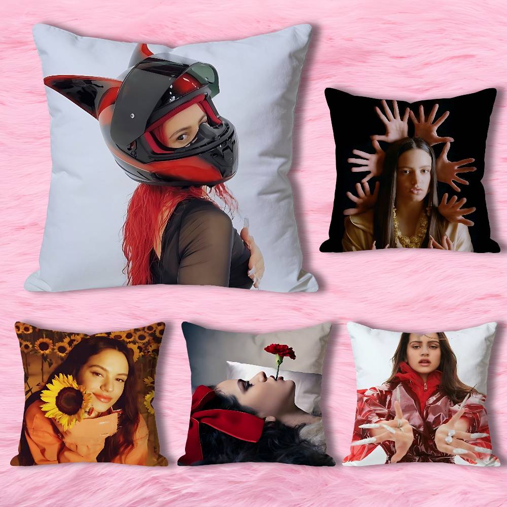 R-Rosalias Motomami Anime Celebrity Merchandise All-Match Printed Pillow Case Sofa Car Office Room Decoration Protector