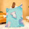 Cartoon Pink Axolotl Kawaii Blanket Soft Throw Blanket for Home Bedroom Bed Sofa Picnic Travel Office Rest Cover Blanket Gift