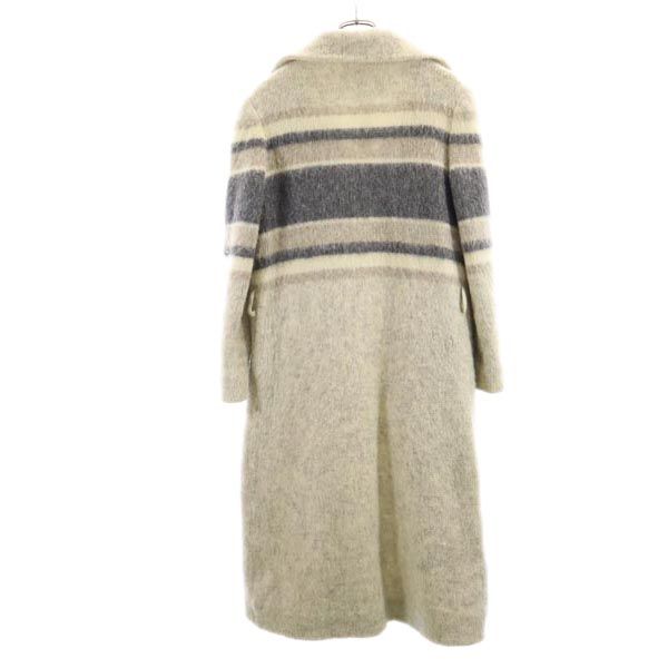 VINTAGE 70s knit coat L Gray Women Used