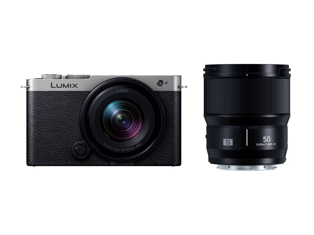 Panasonic Lumix Mirrorless Camera with Zoom and Standard Prime Lens Dark Silver DC-S9W-S Full-Frame Wide-Angle Kit,