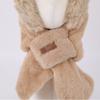Plush hat women's new winter plush thickened warm bag head hat neck scarf hat integrated