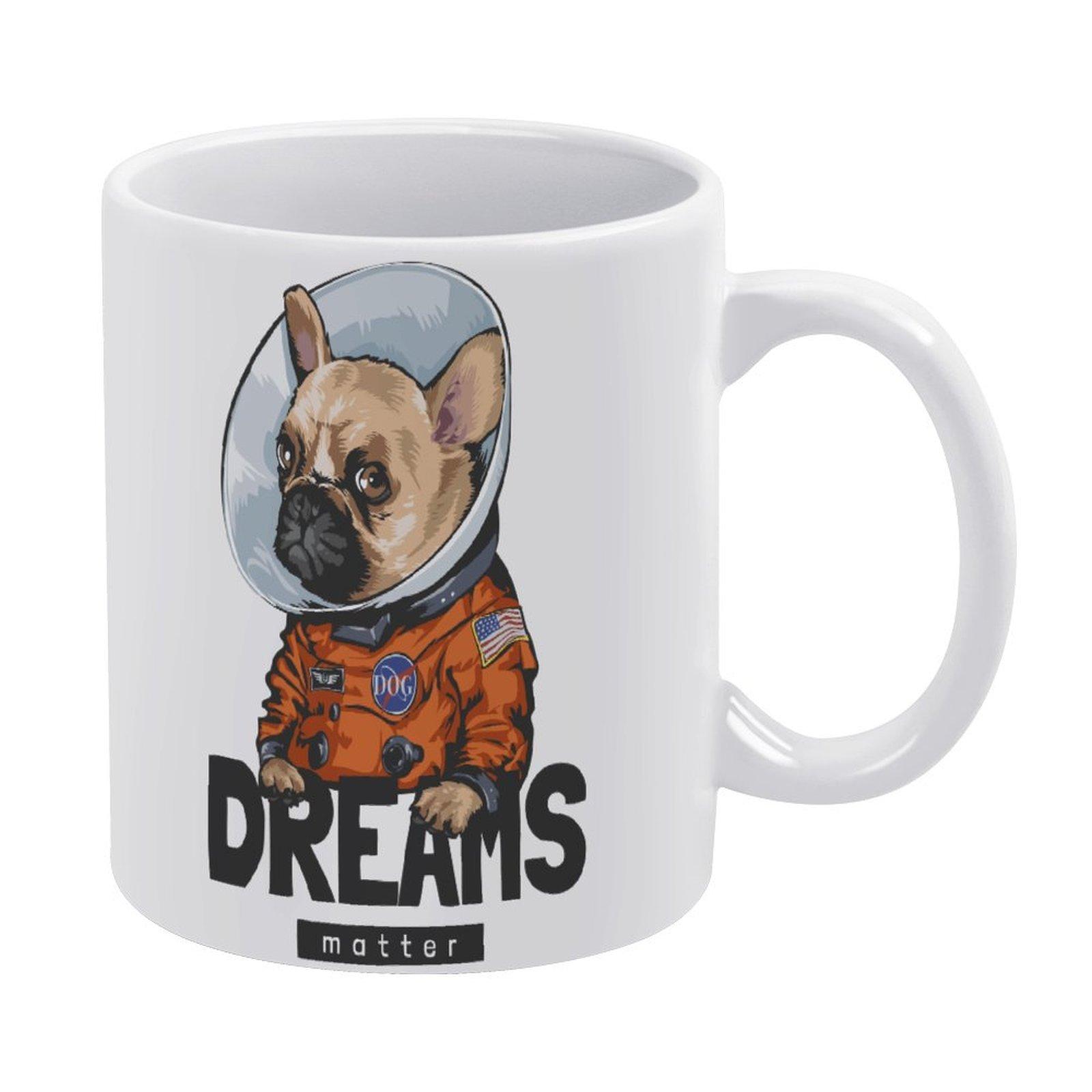 

1 шт. 11 унций Белая керамическая кружка с двусторонним принтом Надежная кофейная кружка Идеально подходит для дома, офиса, выбор для подарка белый