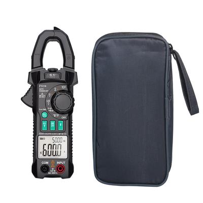 FUYI AC DC Einschaltstrom-Zangenmessgerät, 6000 Zählwerte, automatischer Bereich, Zangenmultimeter, Temperatur