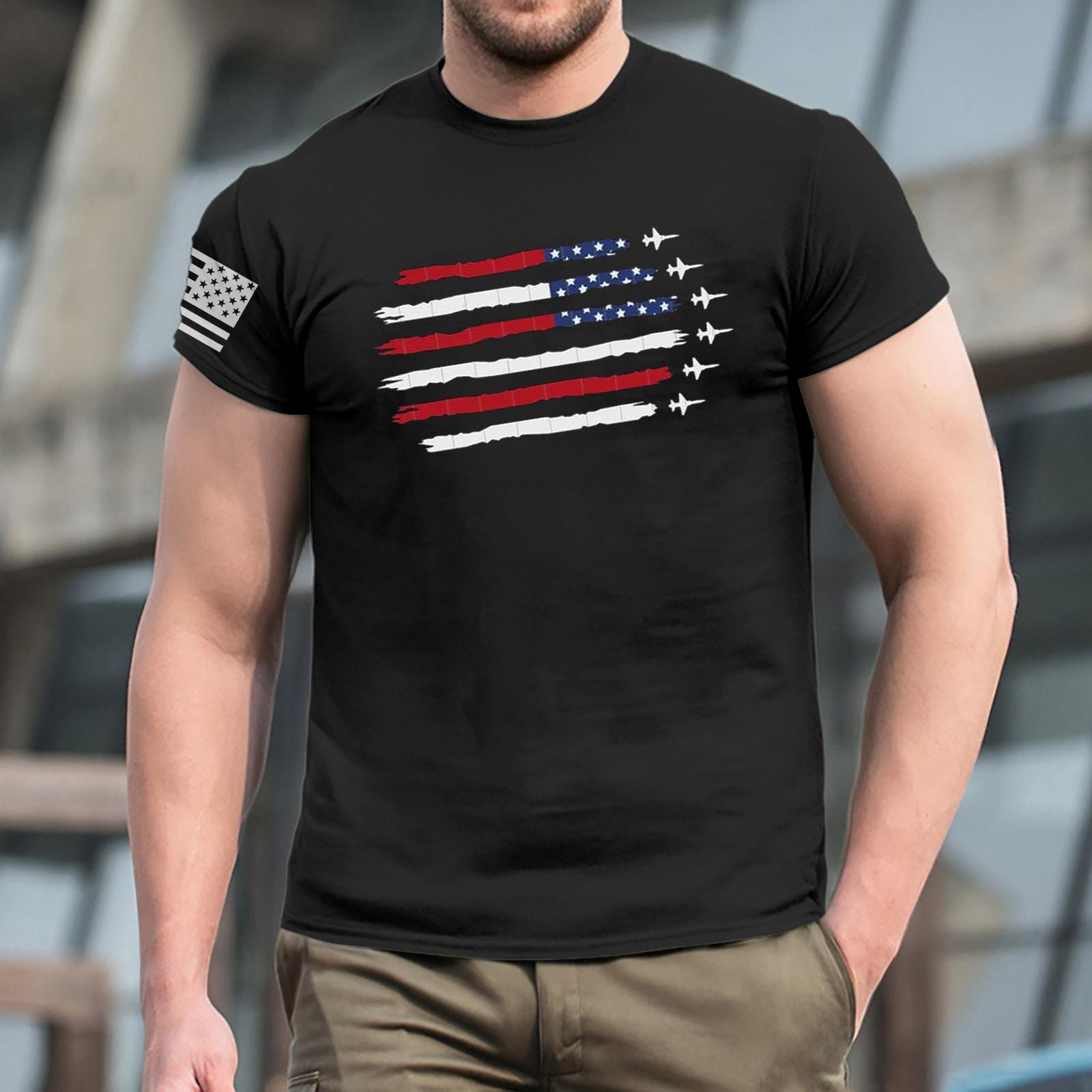 

Популярна літня чоловіча футболка з круглим вирізом і короткими рукавами L чорний