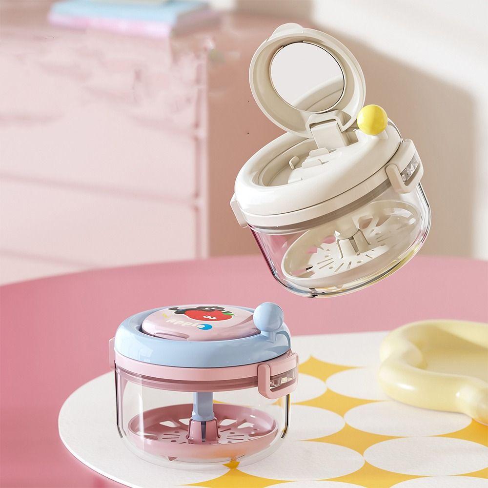 2-in-1 Denture Cleaning Box Hand Cranked Braces Storage Box Orthodontic Retainer Box  Travel Use