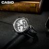 Casio Business Minimalist Retro Versatile Quartz Watch Genuine Leather Strap White Dial Unisex watches MTP-1375L-7A+LTP-V300L-4A