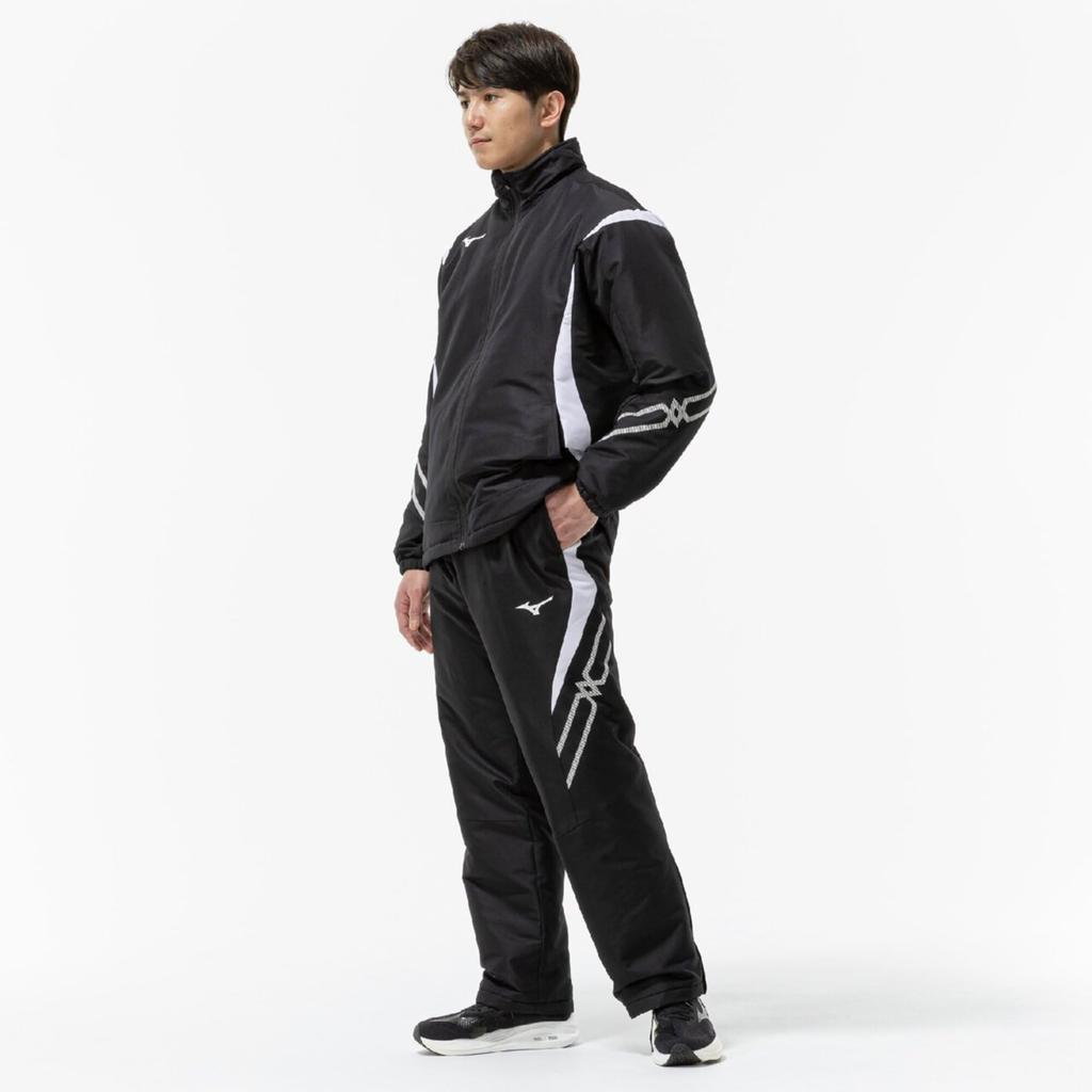 Mizuno MC Line Breath Thermo Insulated Warmer Black x 32MFC630 Pants, Heat-Generating Material, Water-Repellent, Windproof, White,
