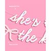 xo, Fetti She's Tying the Knot Banner - Iridescent Foil | 4.5 Ft. | Bow Bachelorette Decorations, Engagement Party Sign, Proposal Background, Bach