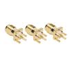 100 Pcs SMA Female Base Socket 4 Pin RF Connector Wide Bandwidth SMAKE Edge Mount Connector Adapter