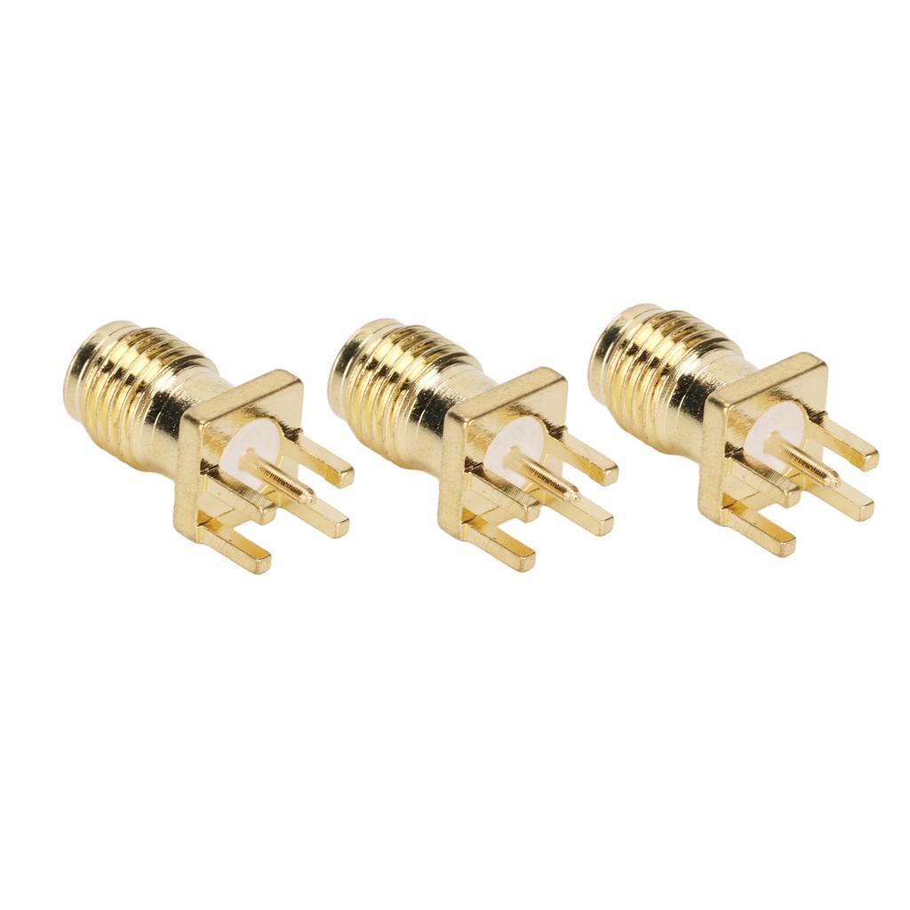 100 Pcs SMA Female Base Socket 4 Pin RF Connector Wide Bandwidth SMAKE Edge Mount Connector Adapter