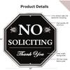 No Soliciting Sign for House, 10x10 Inch – Durable Aluminum Metal Sign for Front Door or Wall, Weather-Resistant, Easy to Mount with Nails or