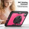For iPad Mini (2024)/(2021) Case Kickstand PC + TPE Tablet Cover with Hand Strap and Shoulder Strap