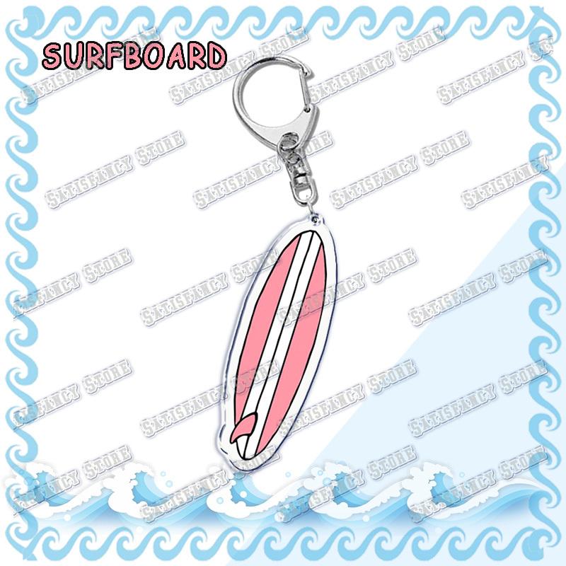 Waves Surfing Surfboard Keychains for Accessories Bag Bicycle Pendant Keyring Jewelry Fans Creative Beach Travel Gift Chaveiro