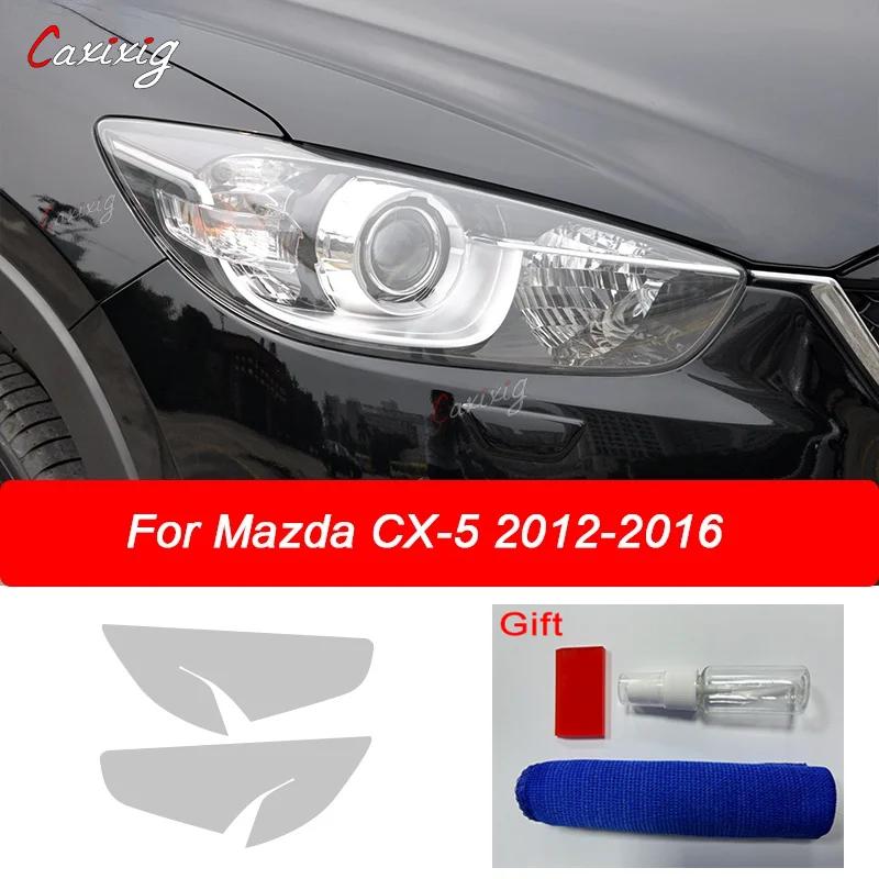 For Mazda 3 6 CX-3 CX-5 CX-9 2 Pcs Car Front Light Transparent TPU Sticker Headlight Protective Film Accessories IUE2