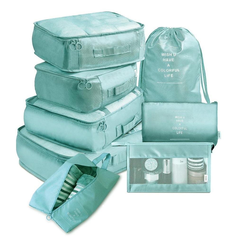 8 Pcs Packing Cubes Set, Waterproof Travel Luggage Organizer Bags, Multi-Size Clothes Underwear Shoe Storage Packing Cubes