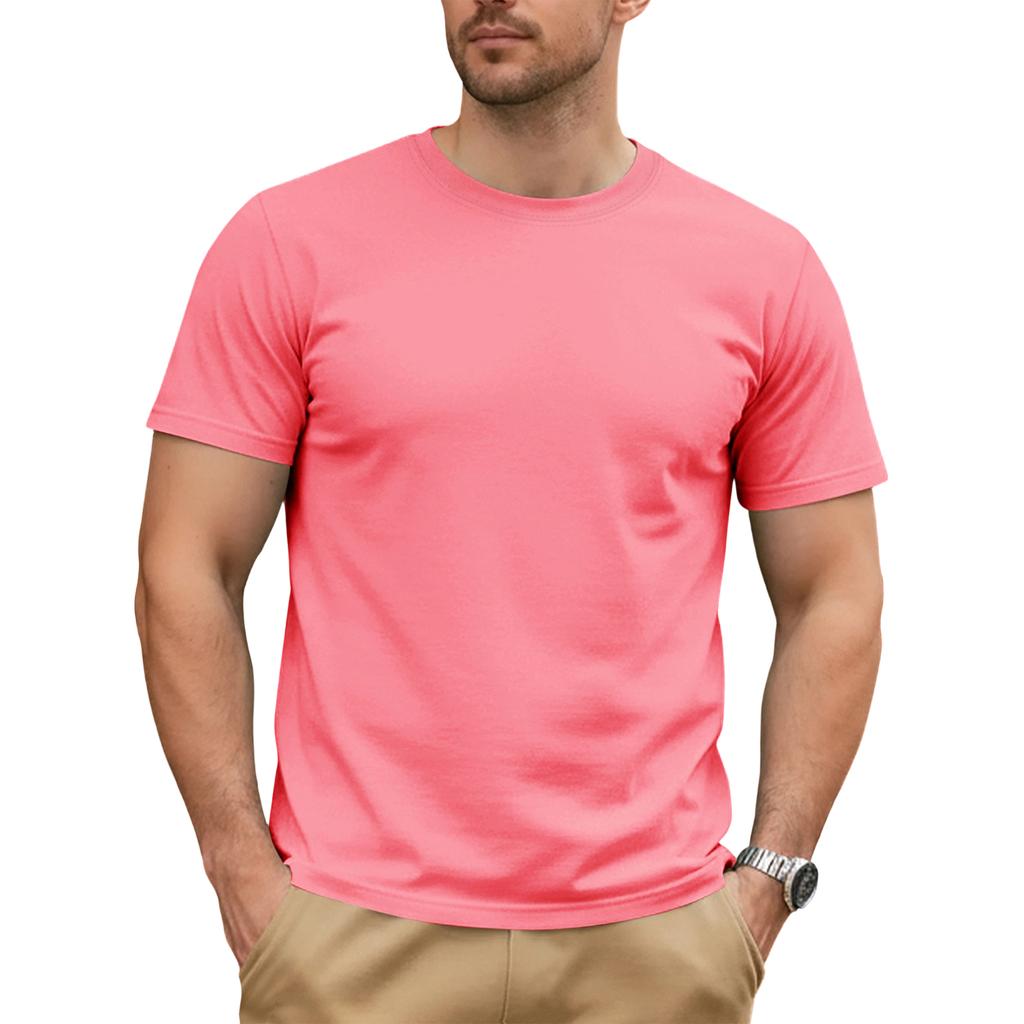 Men's  Leisure  Sports  Trend  Round  Neck  T,Shirt  Short  Sleeves