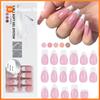 150PCS Coffin Almond Soft Gel Press On Nails 3 In 1 French Nail Tips Removeable 15 Sizes of Nail Art With Design DIY False Nails