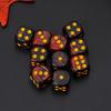 10pcs Six Sided 16mm Transparent Cube Round Corner Portable Table Playing Games