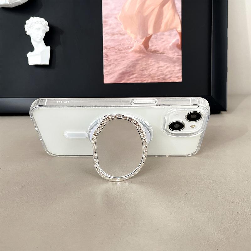 Electroplated Metal Pattern Mirror, Mobile Phone Airbag Bracket, Magnetic Suction Removable Love Bow, Desktop Watching Drama Chasing Drama