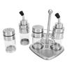 4pcs Seasoning Containers 304 Stainless Steel Condiment Pot Spice Jar Set for Kitchen