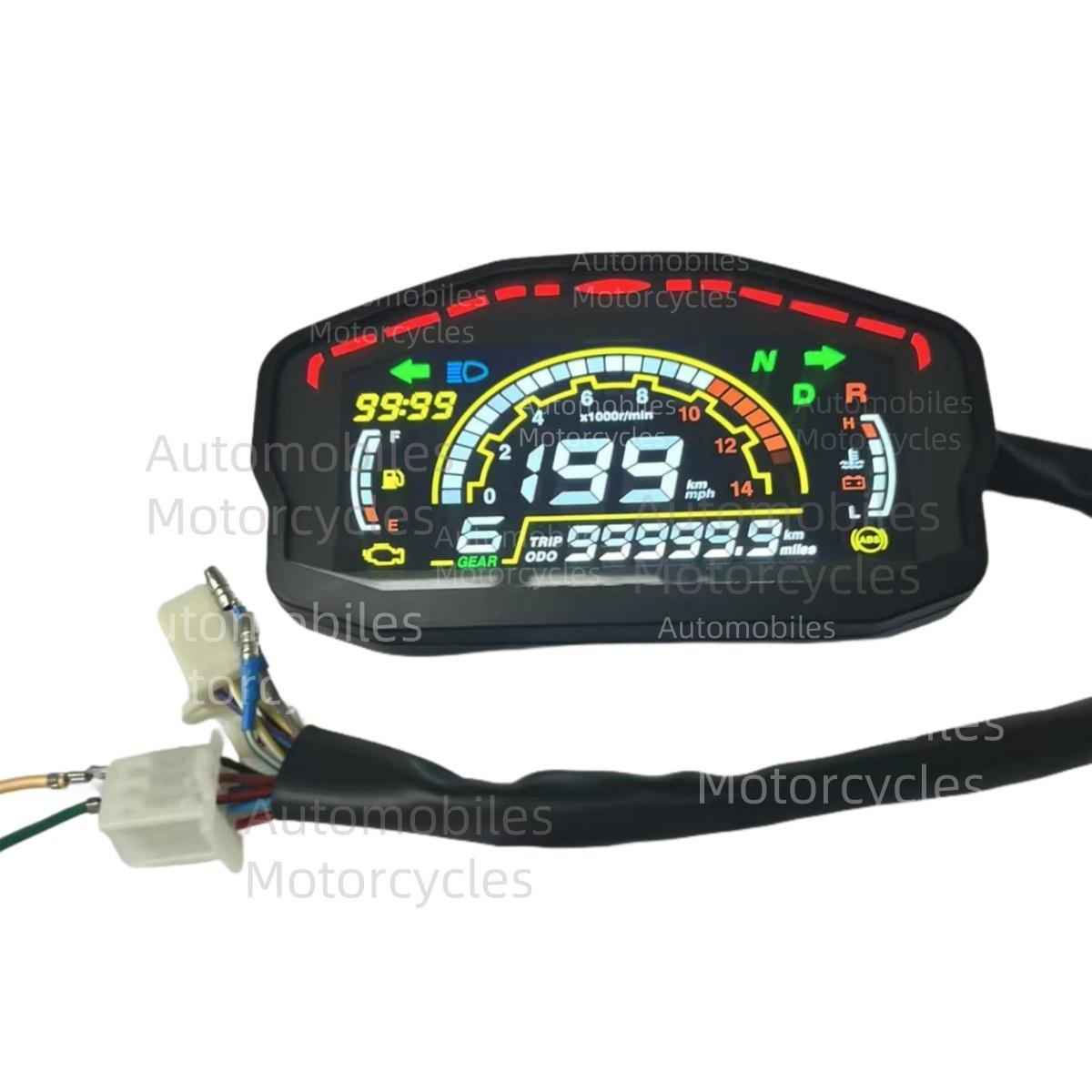 For Ducati Honda Kawasaki Suzuki Motorcycle Digital Panel Universal LED Speedometer Meter Odometer Assy only meter
