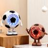 Soccer Hand Fan Football Shape Mini Handheld Fan With Led Light 1 Pc