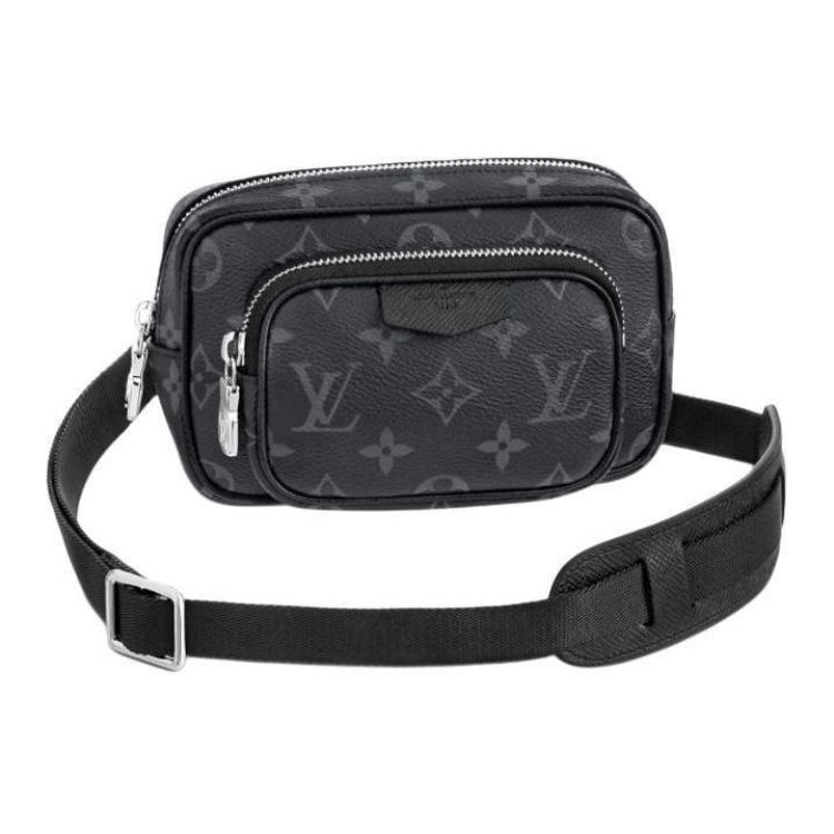 Louis Vuitton Monogram Canvas And Leather Handheld Crossbody Bag Small Men bags Black M30755