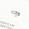Asymmetrical Geometric Sphere & Ellipse Women's Adjustable Ring - Hip Hop Style
