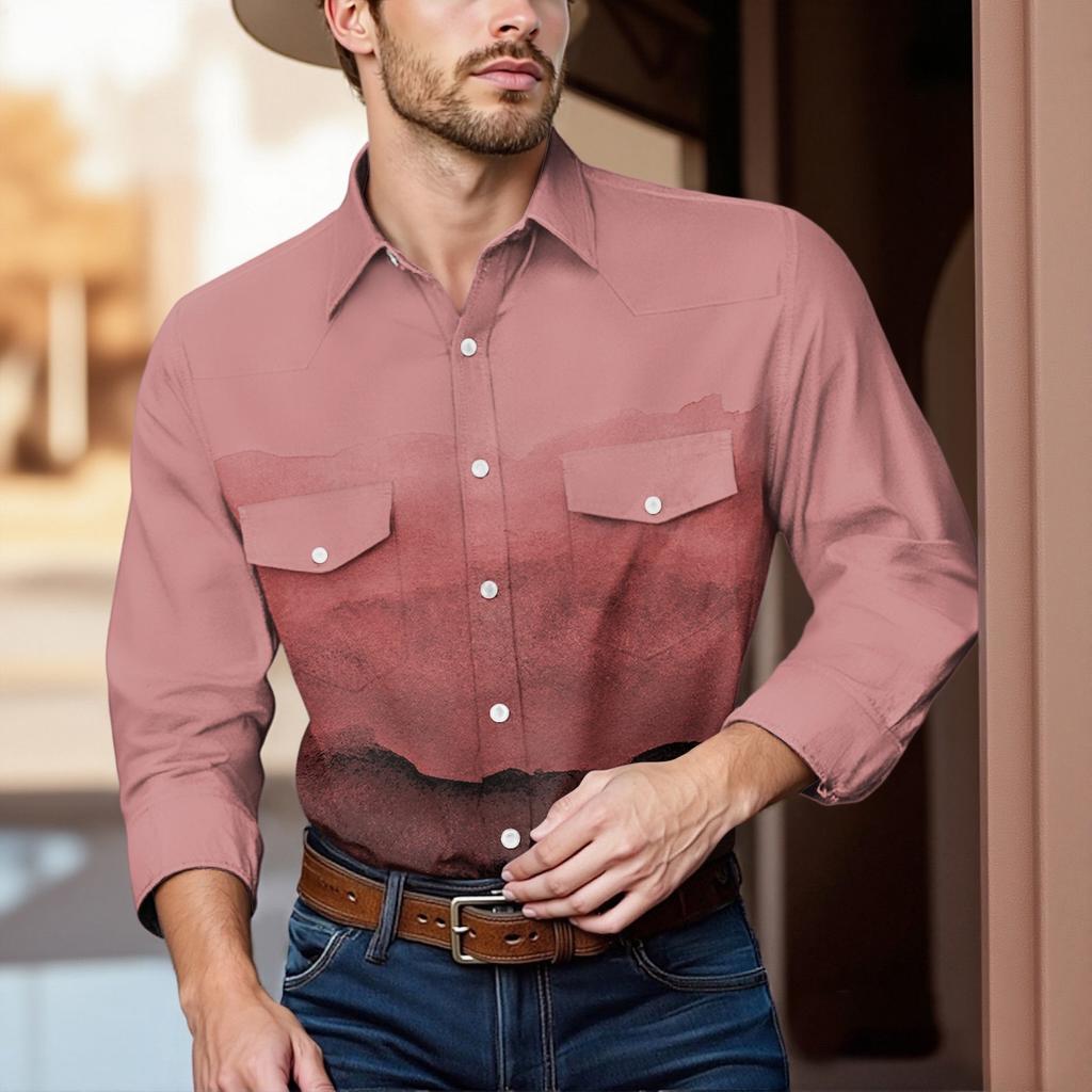 Men'S Fashionable Lapel And Shoulder Length Short Sleeved Casual Top