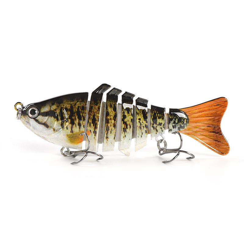 7-Section 10cm Multi-Jointed Fish Bait: Hard Plastic, Artificial, Bionic, Freshwater Lure.