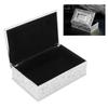 Vintage Jewelry Box Carved Elegant Colorfast Zinc Alloy Soft   Lining Trinket Storage Box for Dressing Table Shelf